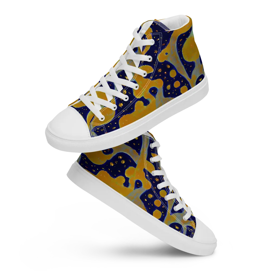 Molten Drift on Men's High Top Canvas Shoes — Front