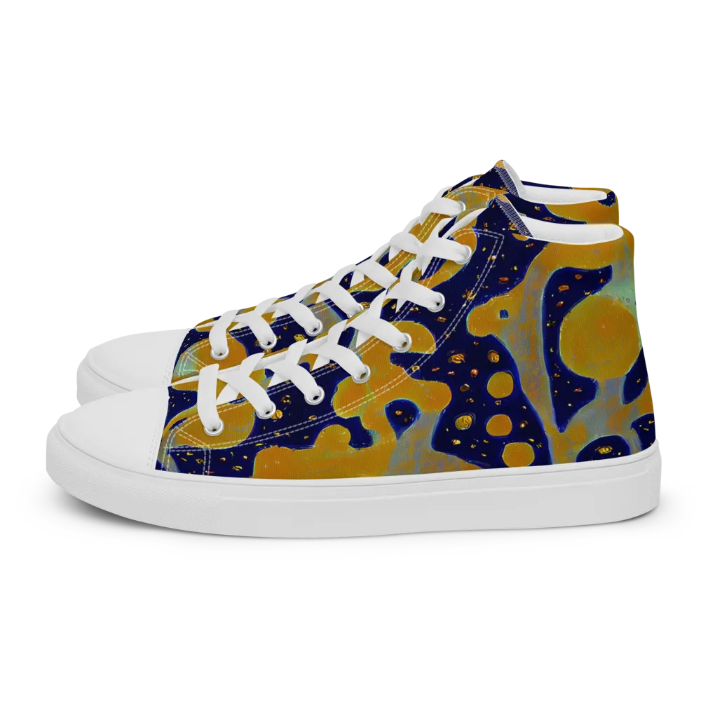 Molten Drift on Women's High Top Canvas Shoes — Left