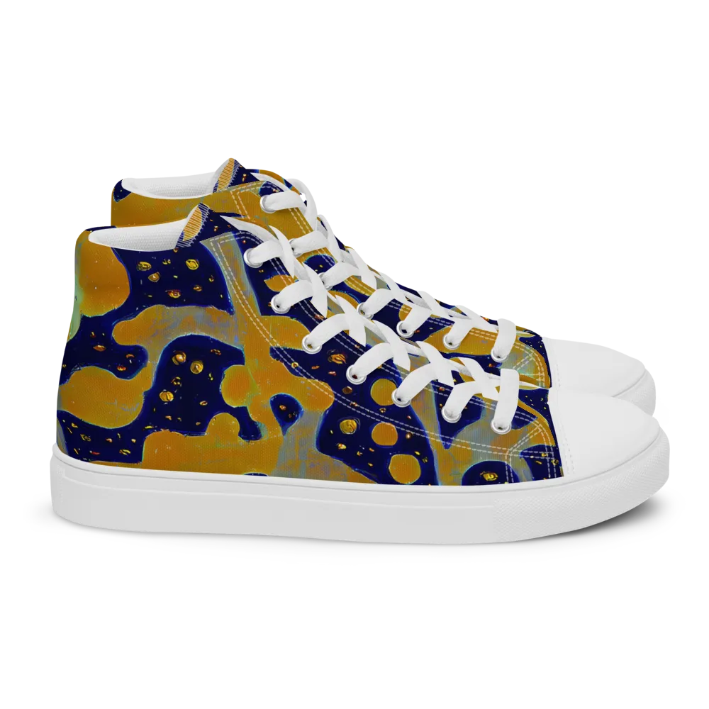 Molten Drift on Women's High Top Canvas Shoes — Right