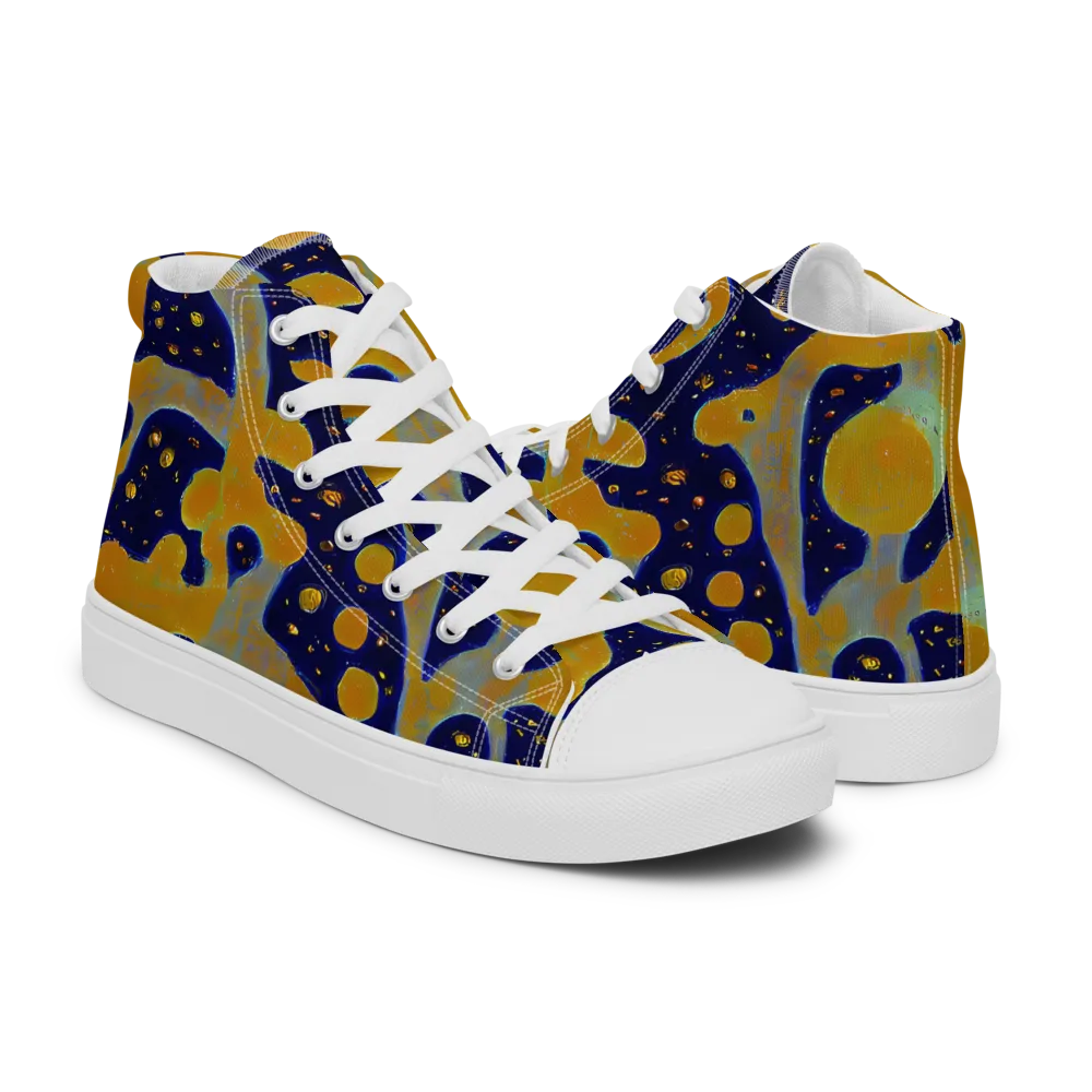 Molten Drift on Women's High Top Canvas Shoes — Right