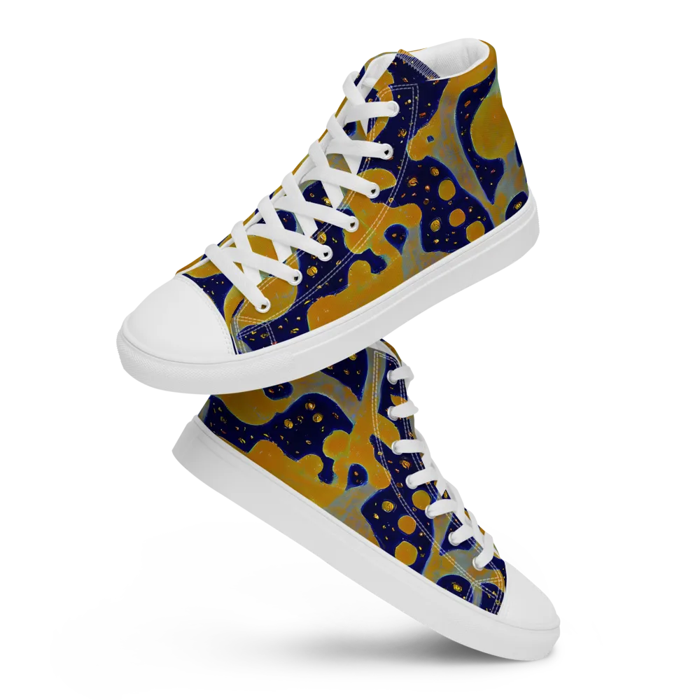 Molten Drift on Women's High Top Canvas Shoes — Front