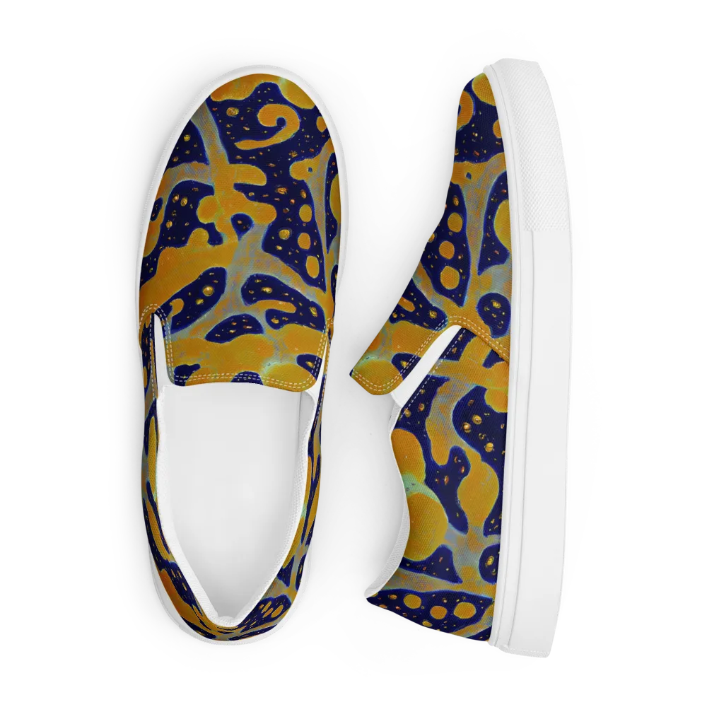 Molten Drift on Men's Slip-On Canvas Shoes — Front