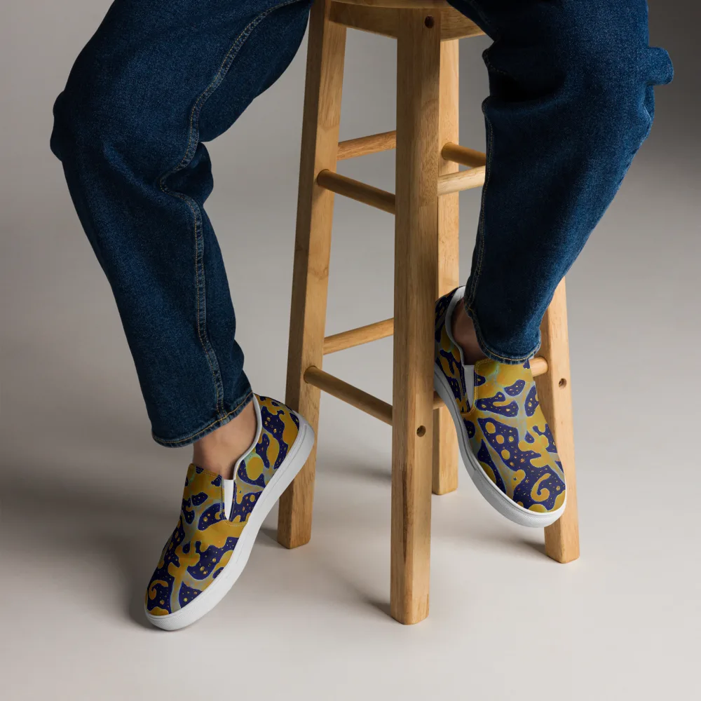 Molten Drift on Men's Slip-On Canvas Shoes — Front