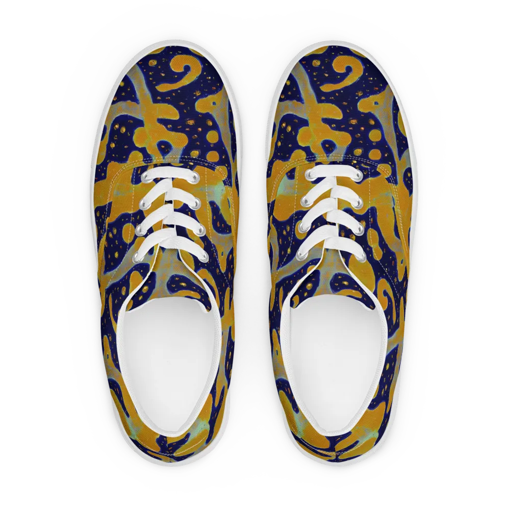 Molten Drift on Men's Lace-Up Canvas Shoes — Front