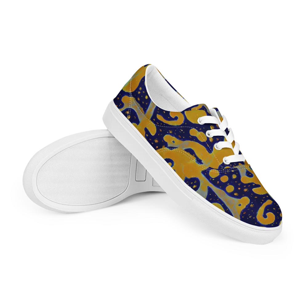 Molten Drift on Men's Lace-Up Canvas Shoes — Right Front