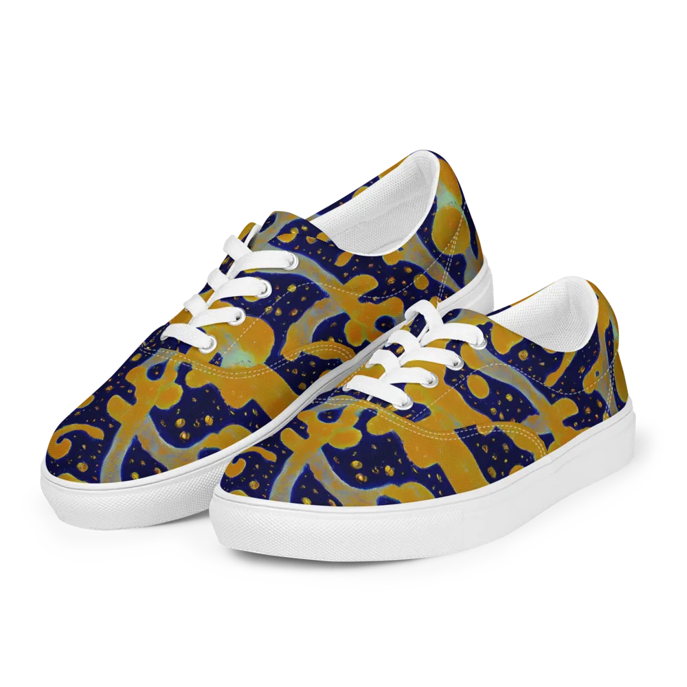 Molten Drift on Men's Lace-Up Canvas Shoes — Left Front