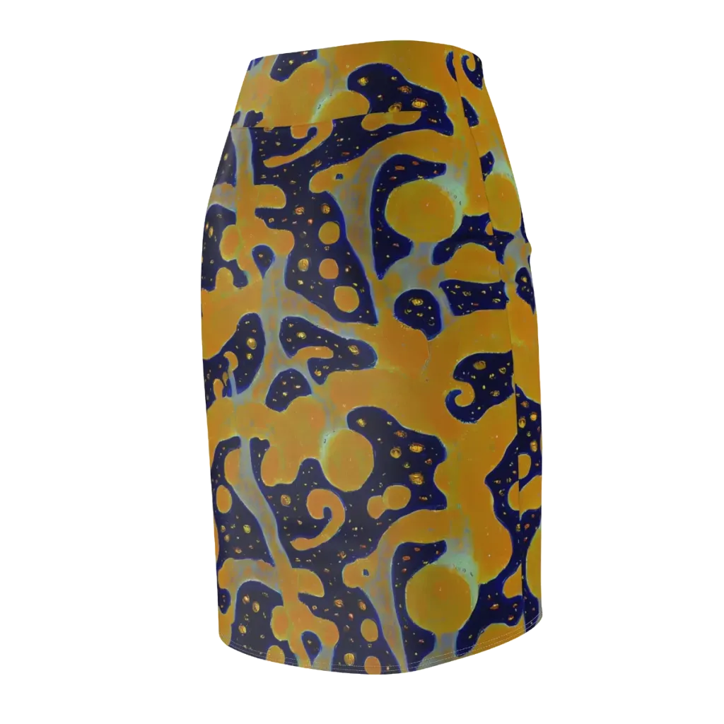 Molten Drift on Pencil Skirt — Back Side