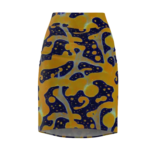Molten Drift on a Pencil Skirt
