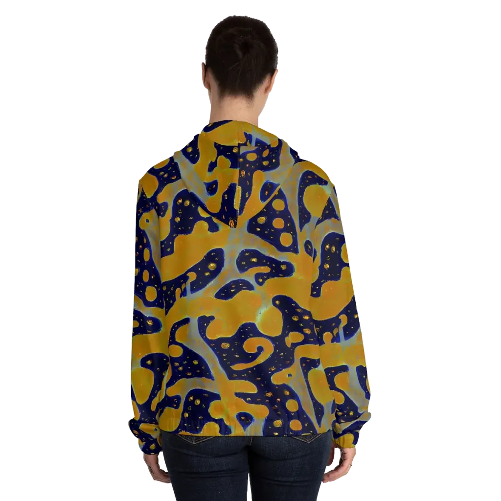 Molten Drift on Women's Full-Zip Hoodie — Back On Person