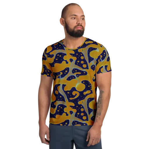 Molten Drift on a Men's Athletic T-Shirt