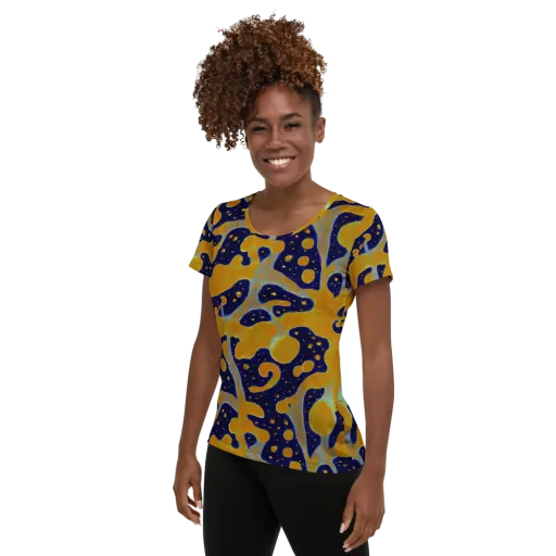 Molten Drift on a Women's Athletic T-Shirt