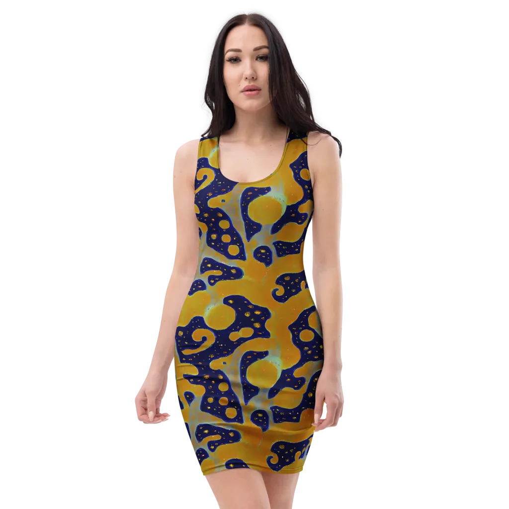 Molten Drift on Bodycon Dress — Front
