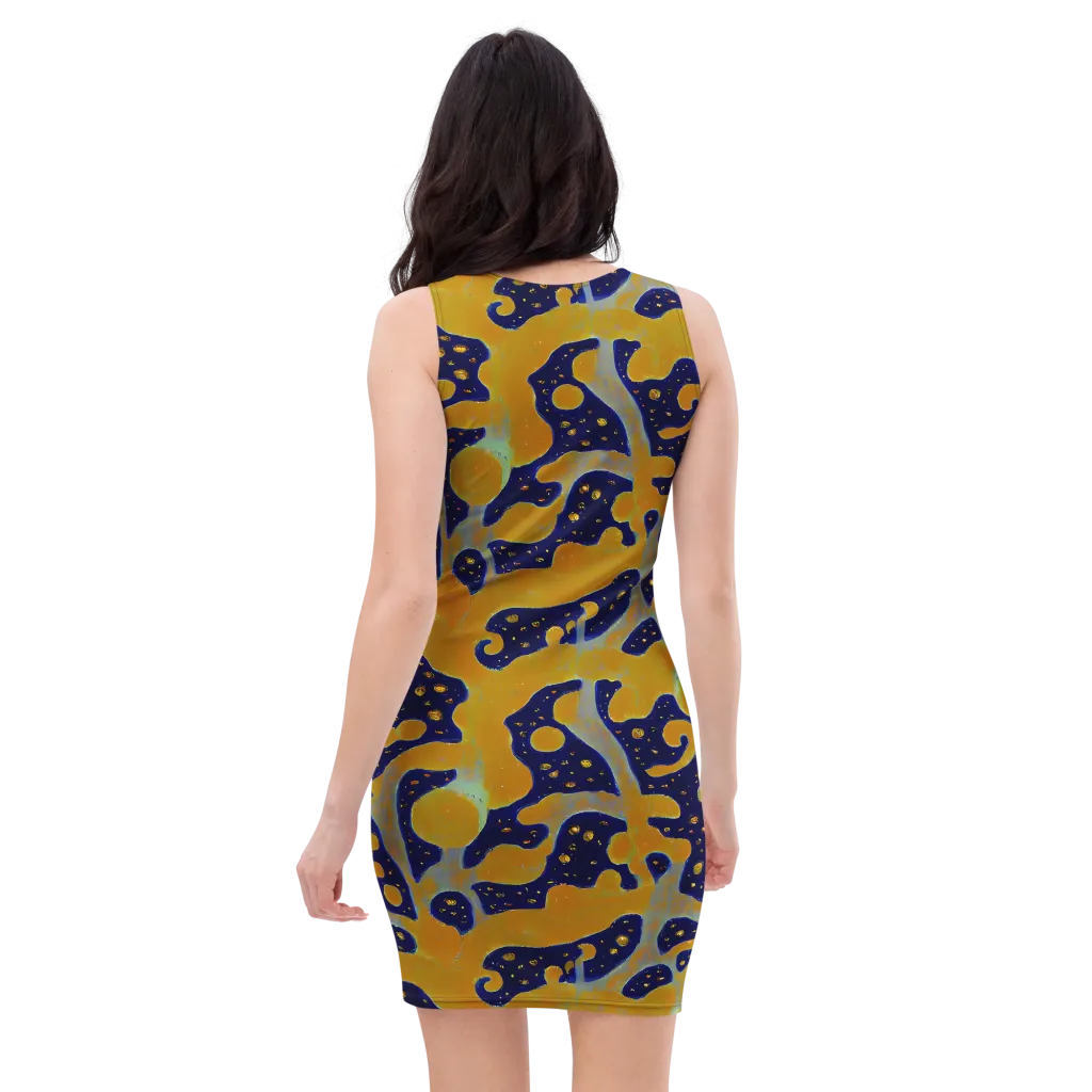 Molten Drift on Bodycon Dress — Back