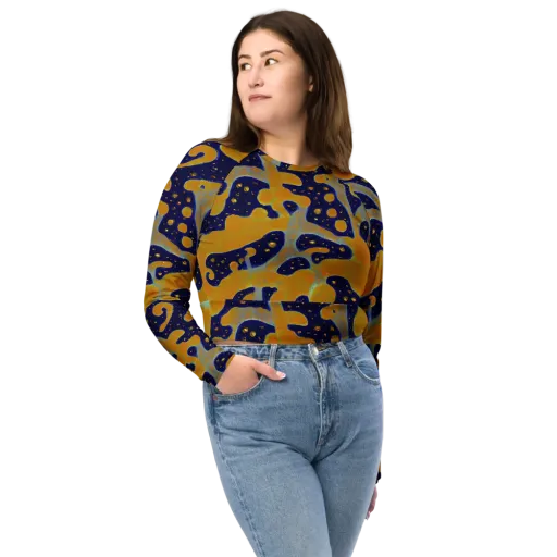 Molten Drift on a Long Sleeve Crop Top
