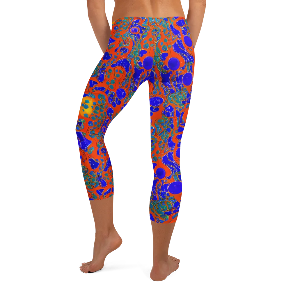 Burning Mosaic on Capri Leggings — Back