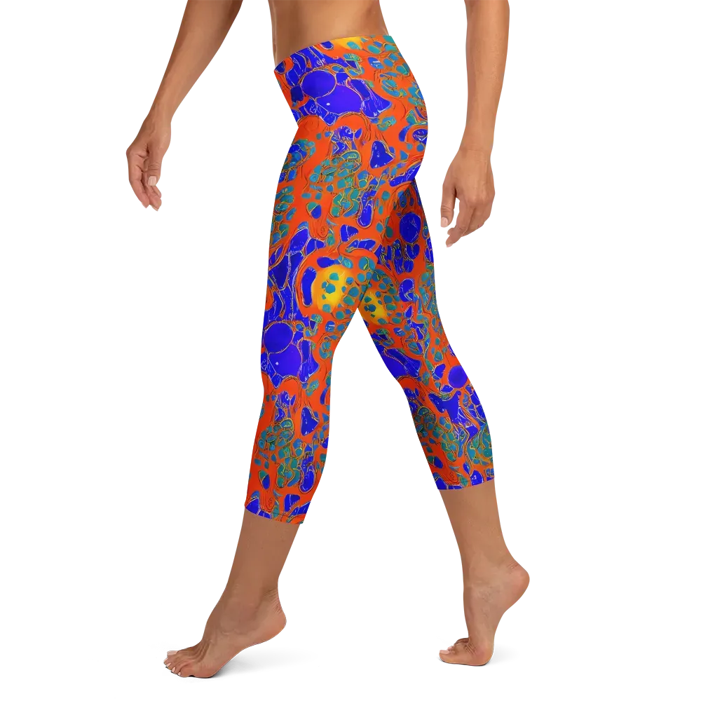 Burning Mosaic on Capri Leggings — Left