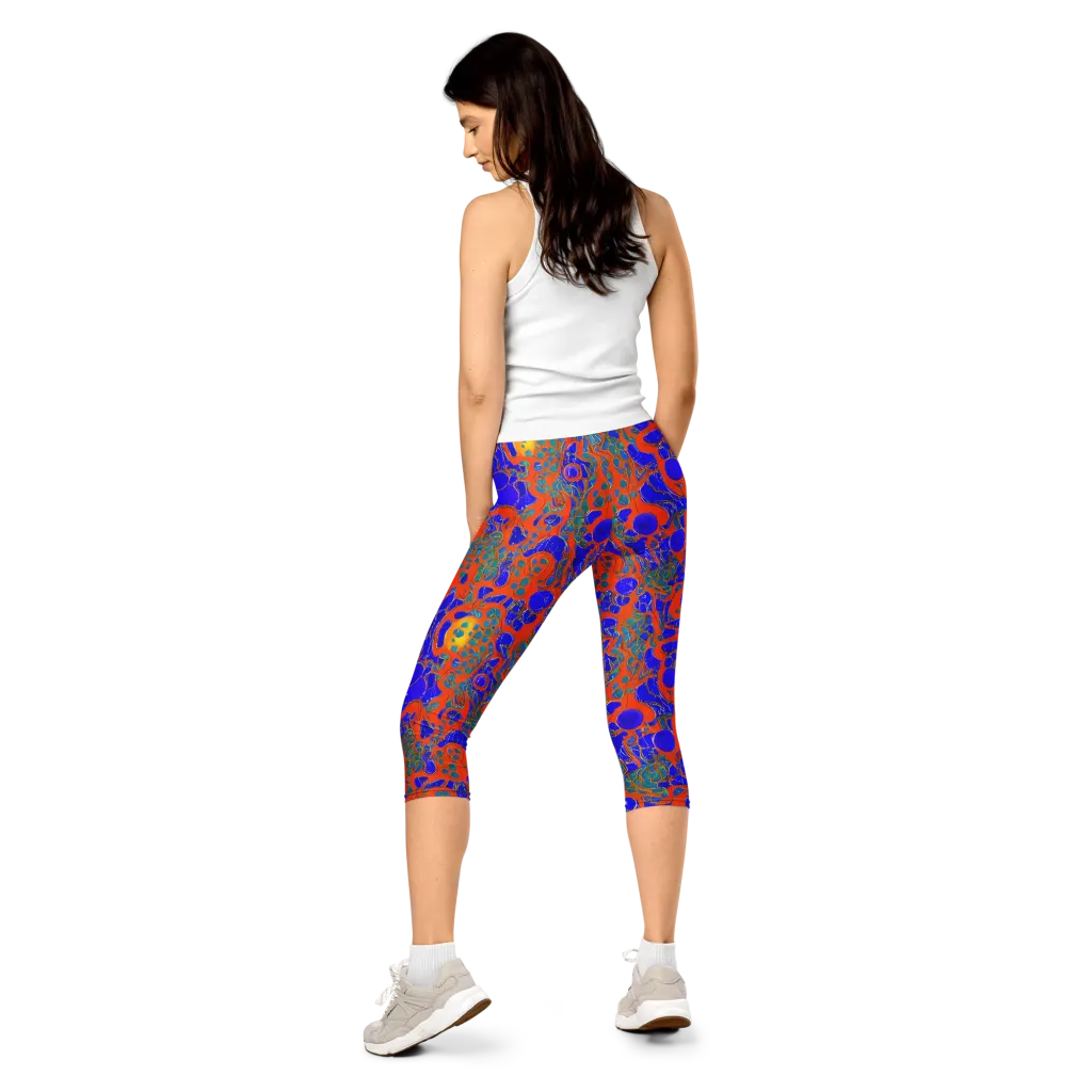 Burning Mosaic on Capri Leggings — Back