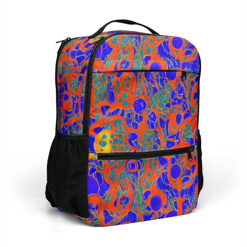 Burning Mosaic on Utility Backpack — Right Front