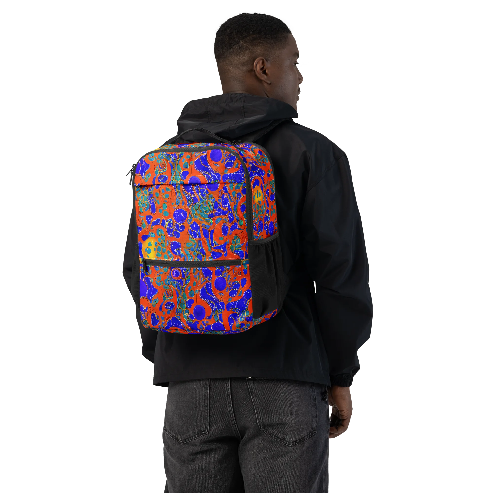 Burning Mosaic on Utility Backpack — Back