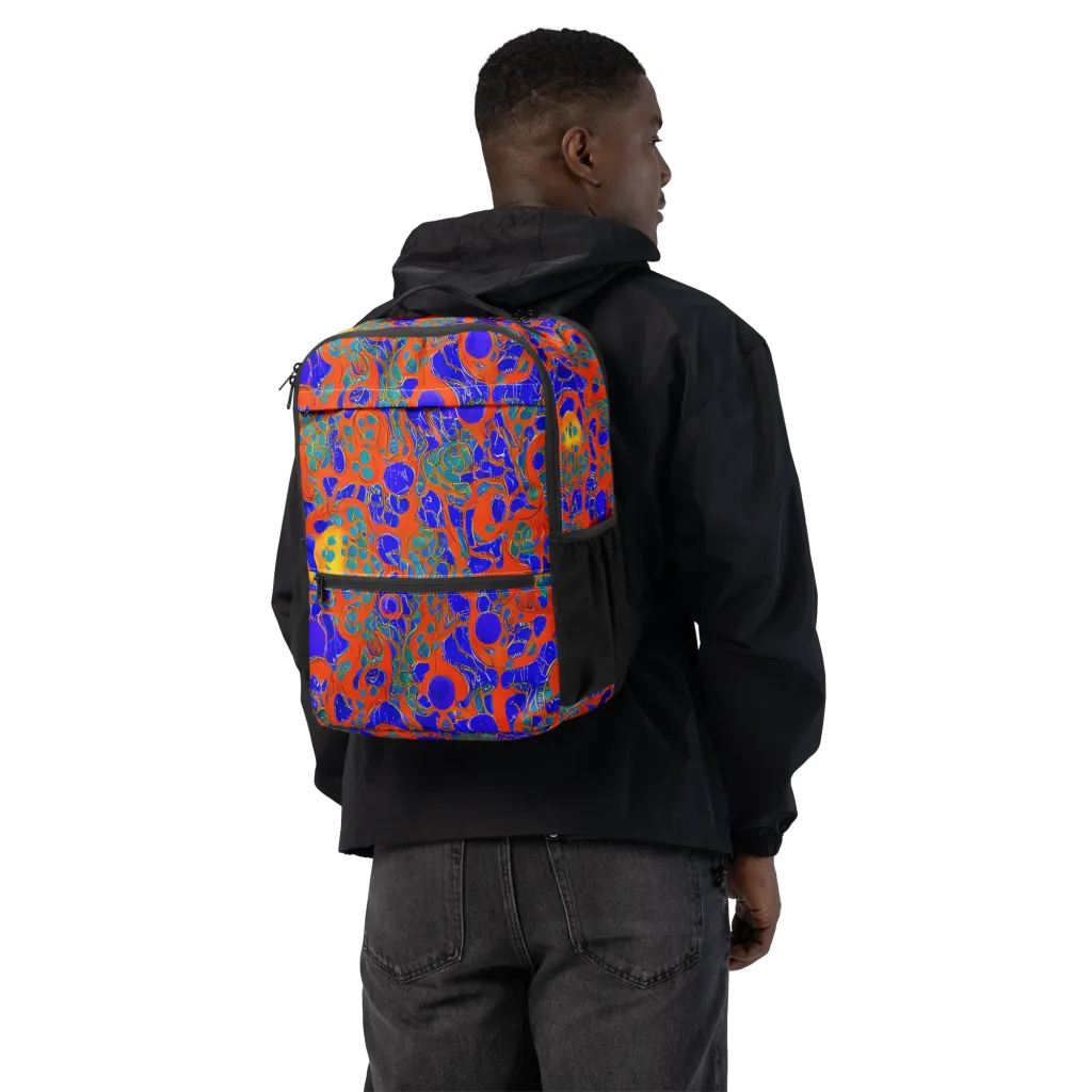 Burning Mosaic on Utility Backpack — Back