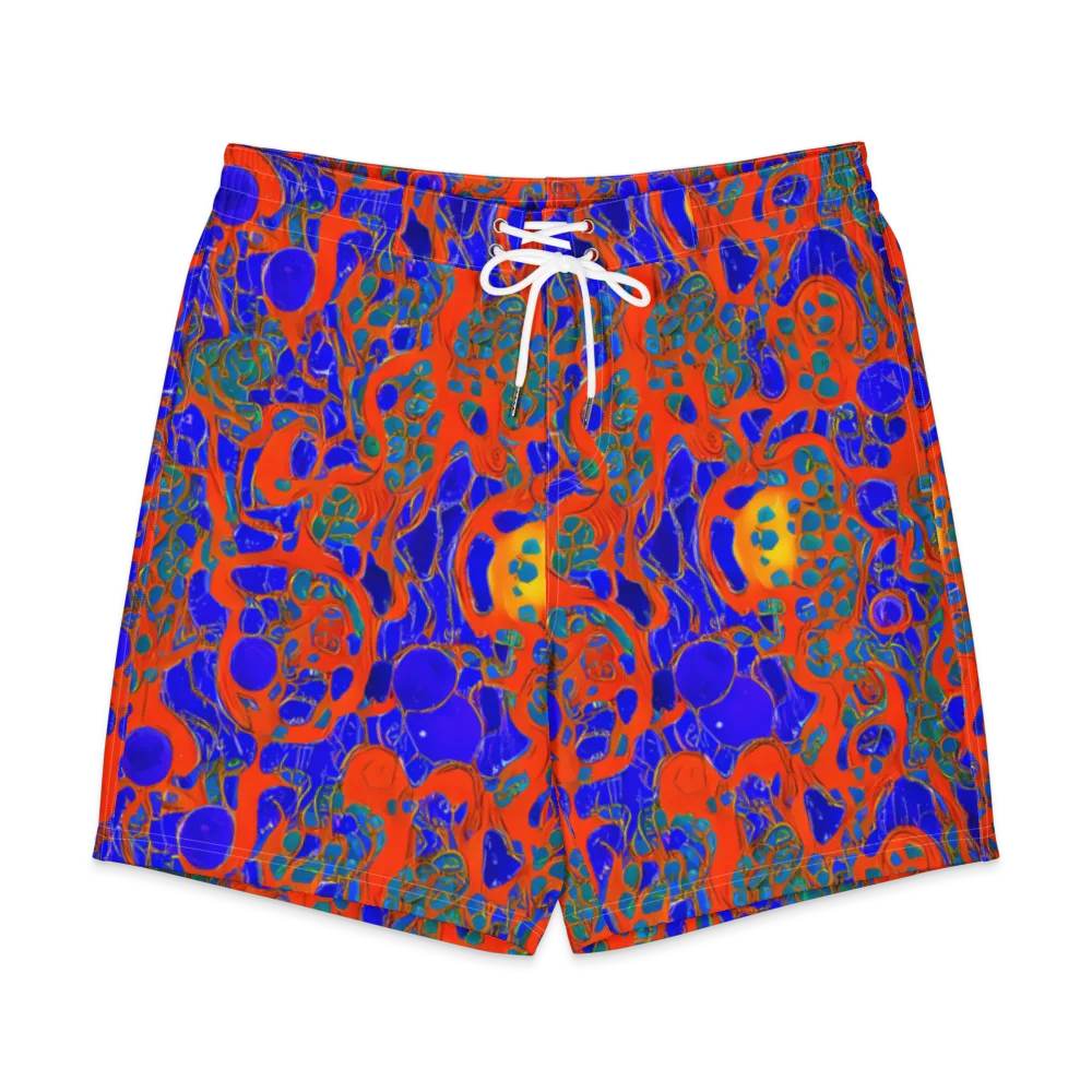 Burning Mosaic on Men's Board Shorts — Front