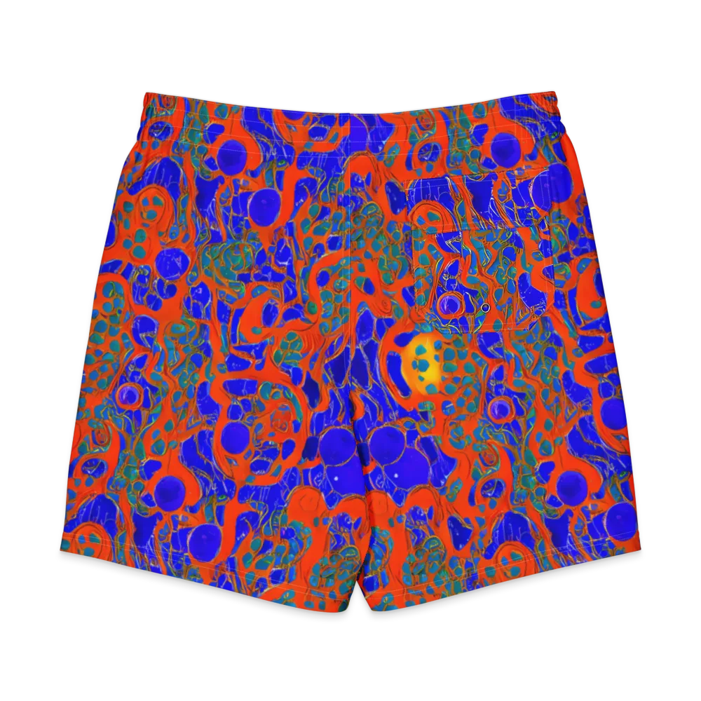 Burning Mosaic on Men's Board Shorts — Back