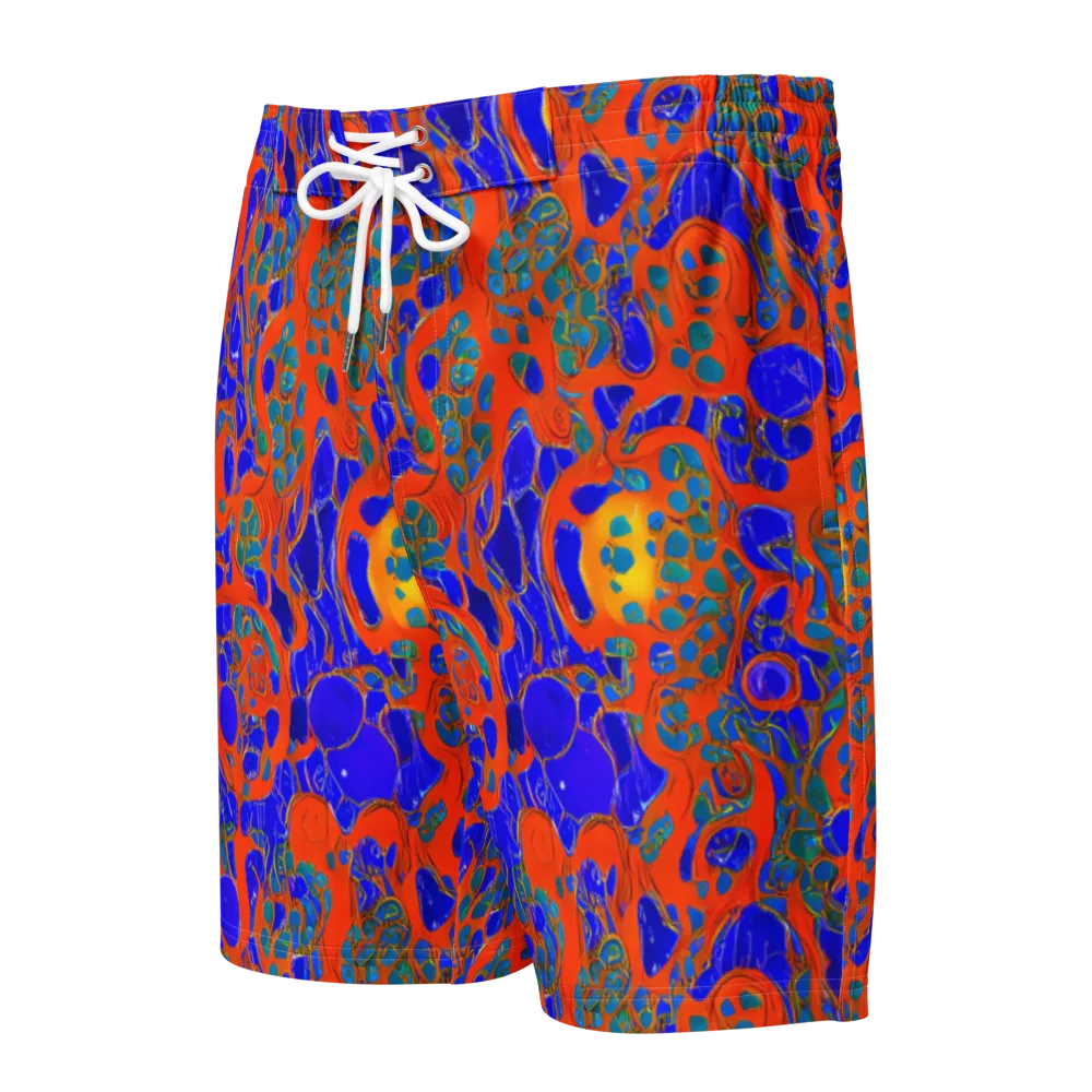 Burning Mosaic on Men's Board Shorts — Front