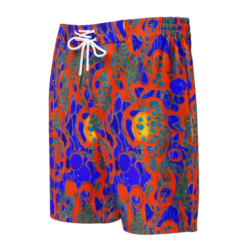 Burning Mosaic on a Men's Board Shorts