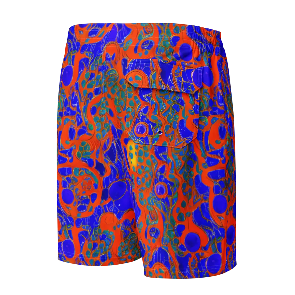 Burning Mosaic on Men's Board Shorts — Back