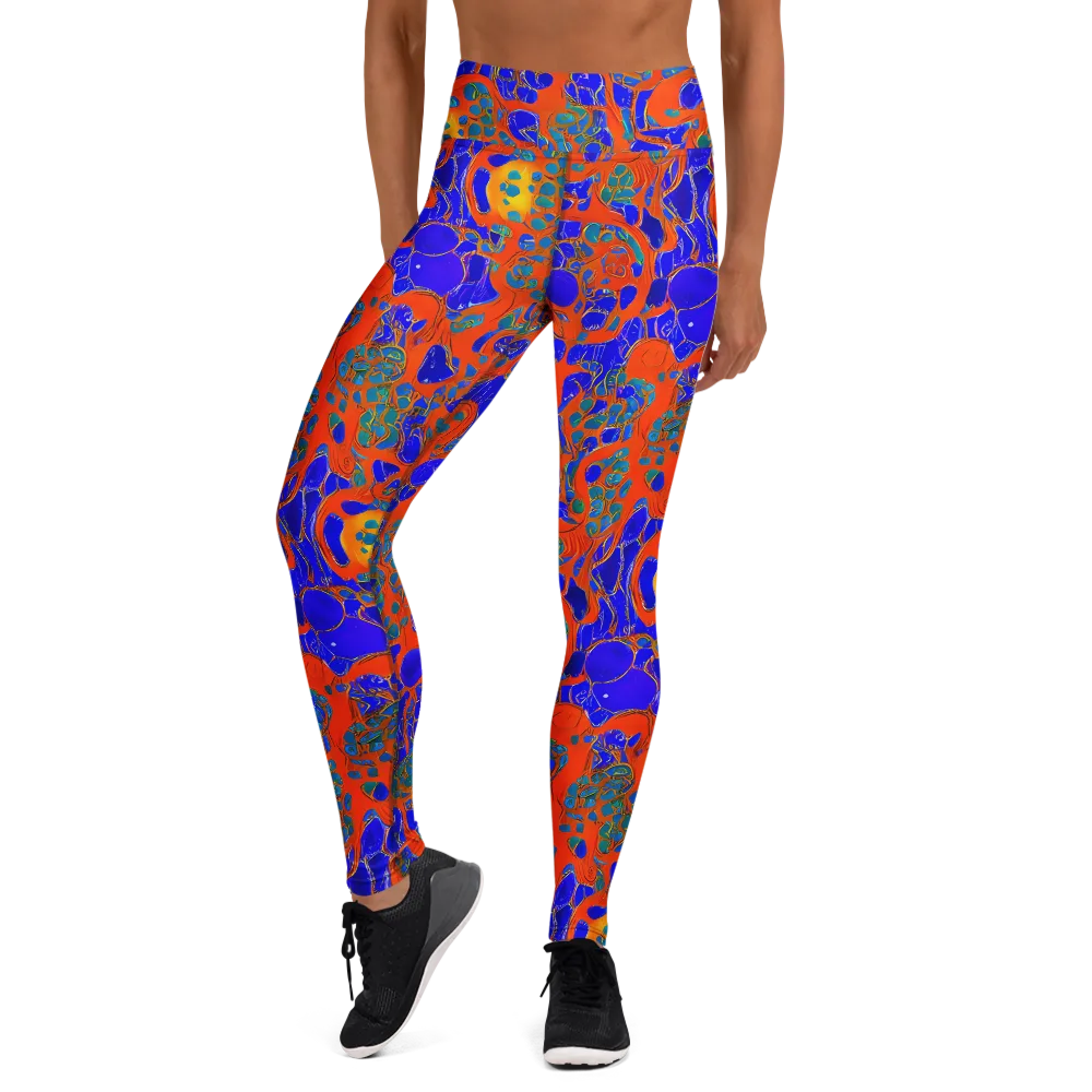 Burning Mosaic on Yoga Leggings — Front