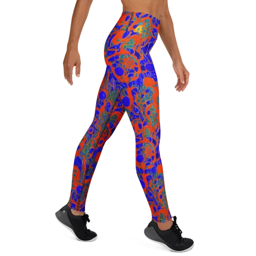 Burning Mosaic on a Yoga Leggings