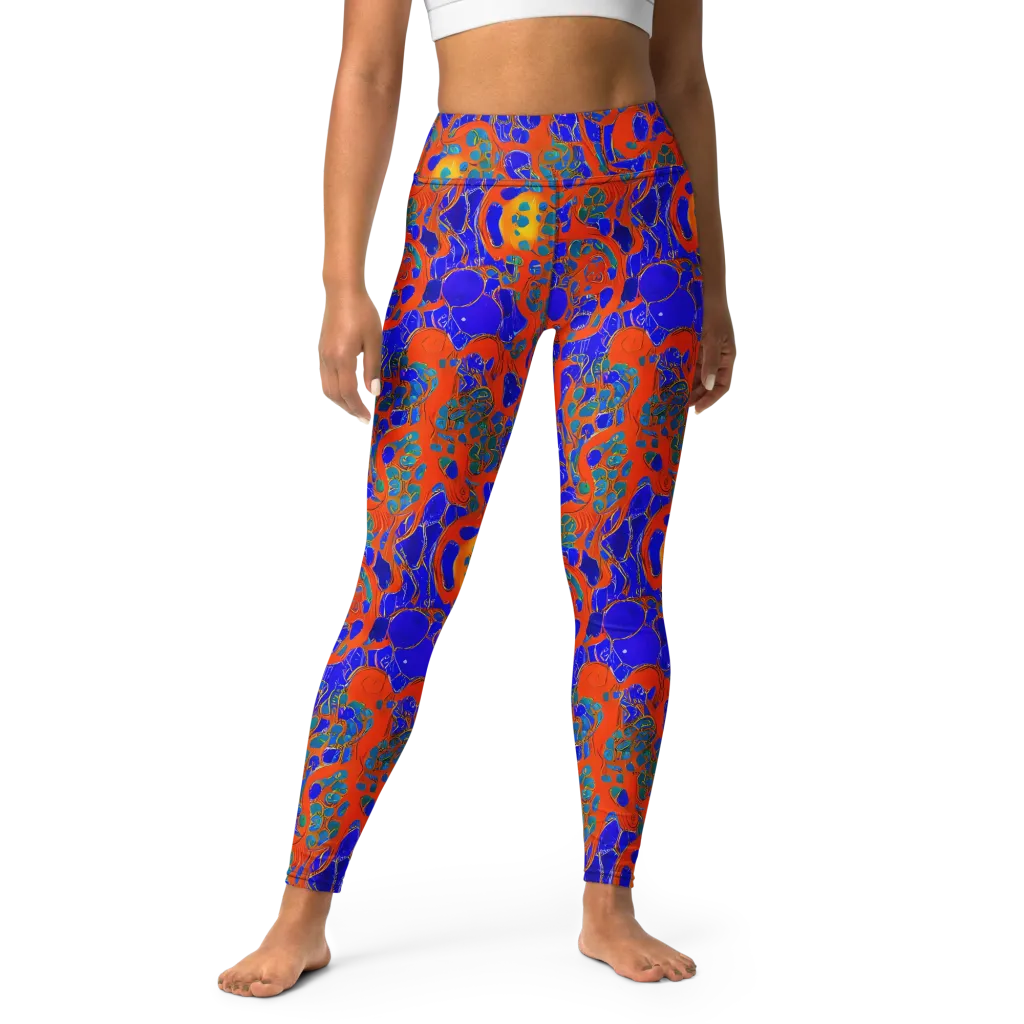 Burning Mosaic on Yoga Leggings — Front