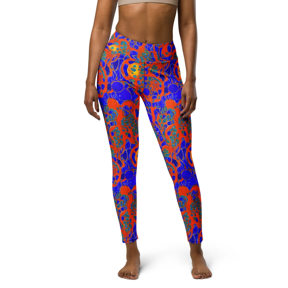 Burning Mosaic on Yoga Leggings — Front