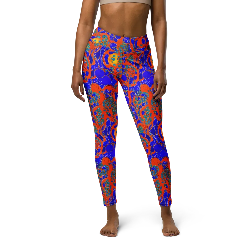 Burning Mosaic on Yoga Leggings — Front