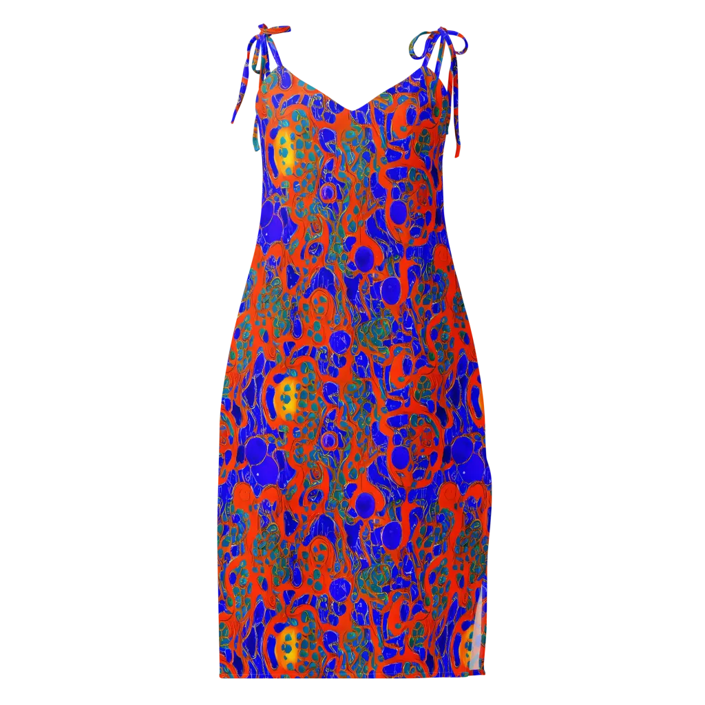 Burning Mosaic on Slip Dress — Front