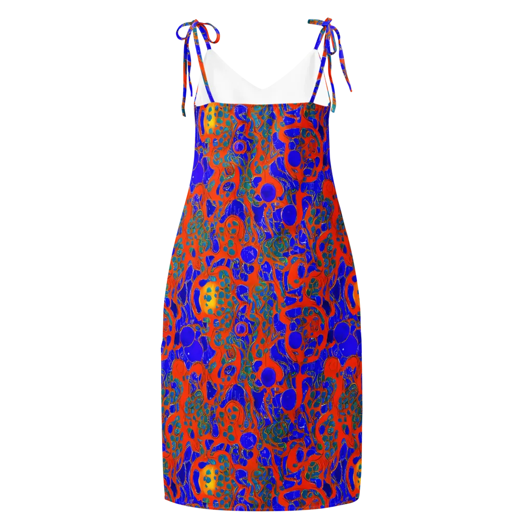 Burning Mosaic on Slip Dress — Back