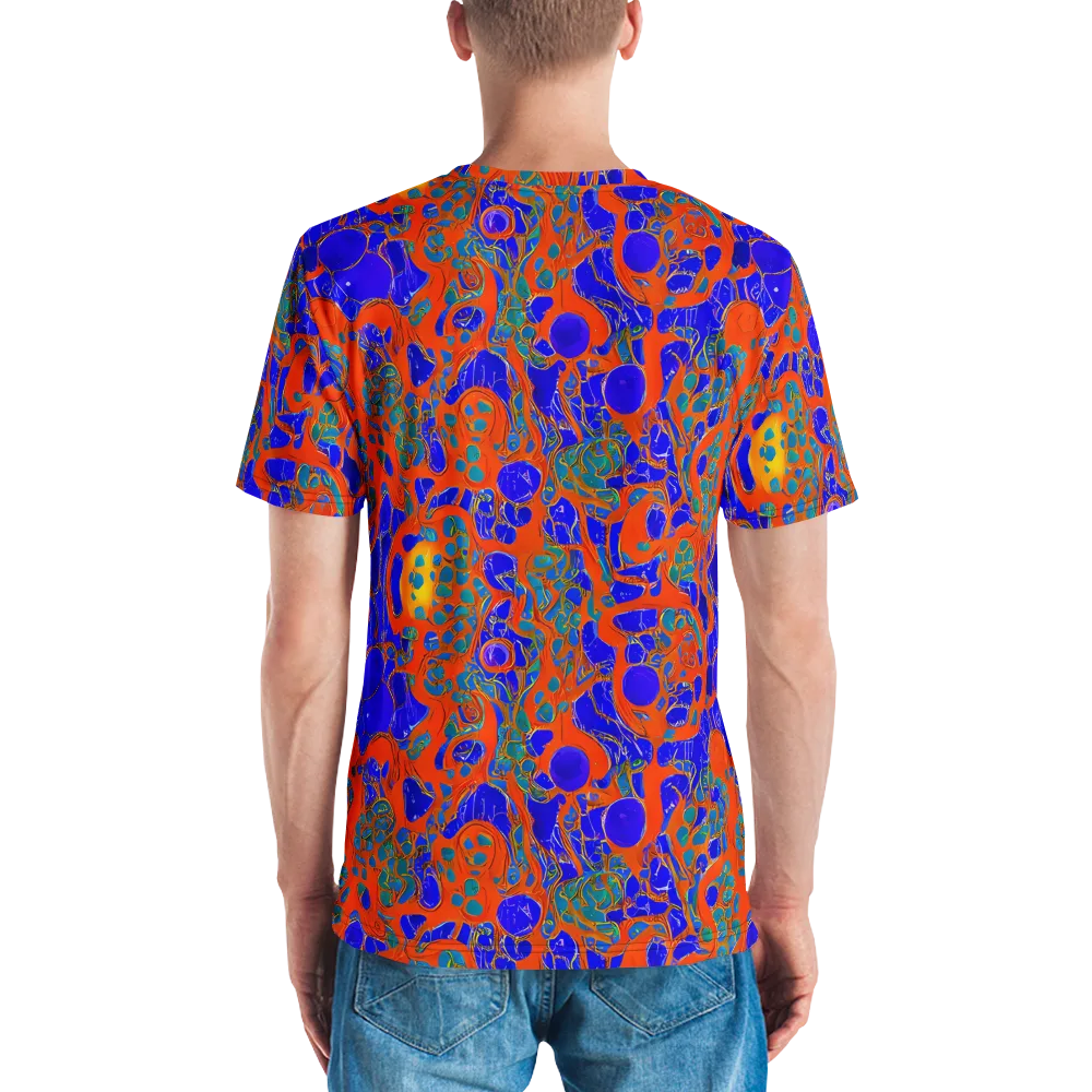 Burning Mosaic on Men's Crew Neck T-Shirt — Back