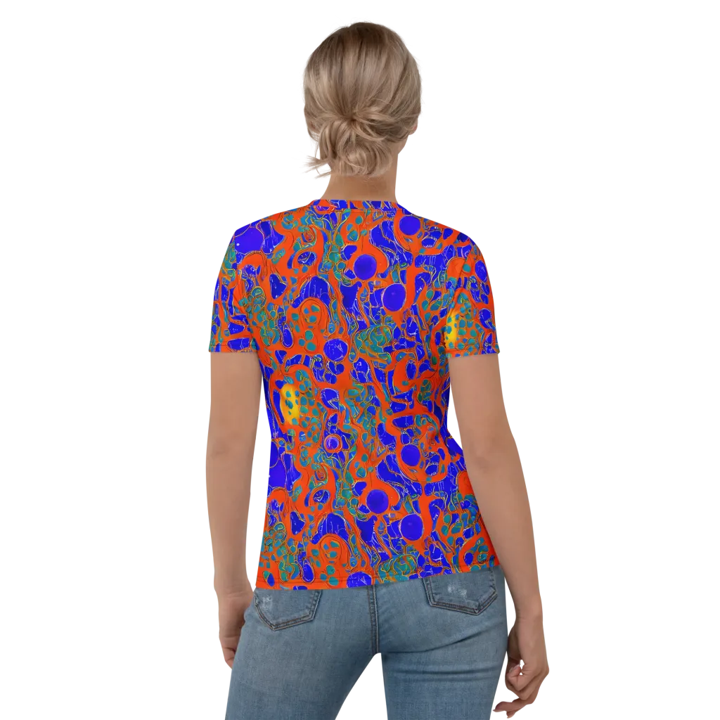 Burning Mosaic on Women's Crew Neck T-Shirt — Back