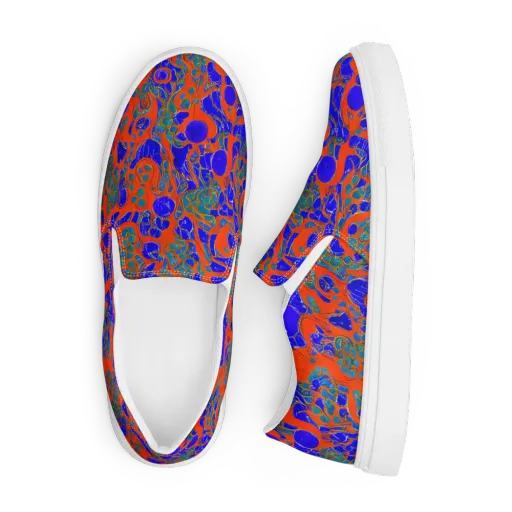 Burning Mosaic on a Men's Slip-On Canvas Shoes