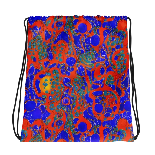 Burning Mosaic on a Drawstring Bag