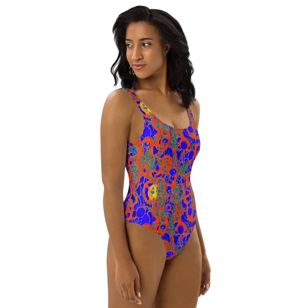 Burning Mosaic on One-Piece Swimsuit — Right