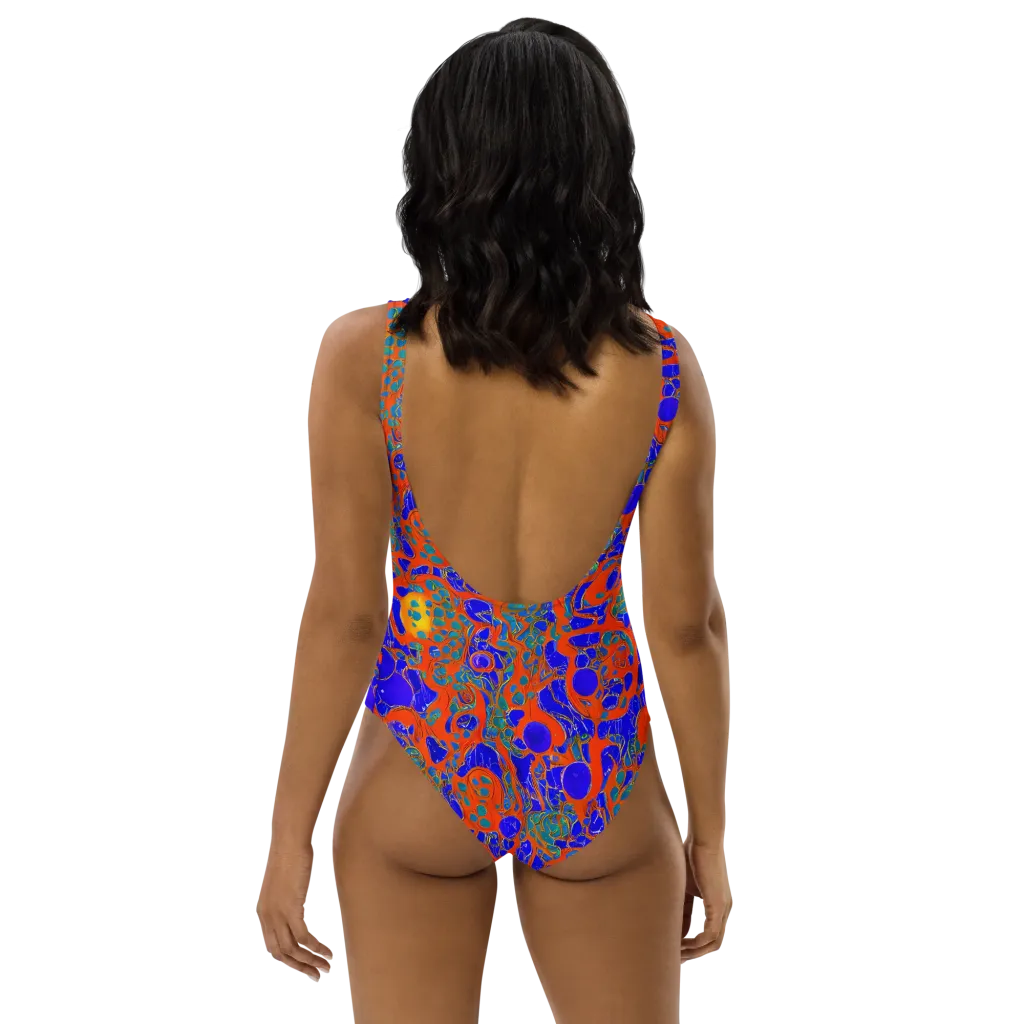 Burning Mosaic on One-Piece Swimsuit — Back