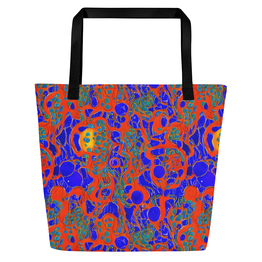 Burning Mosaic on Large Tote Bag W/ Pocket — Front