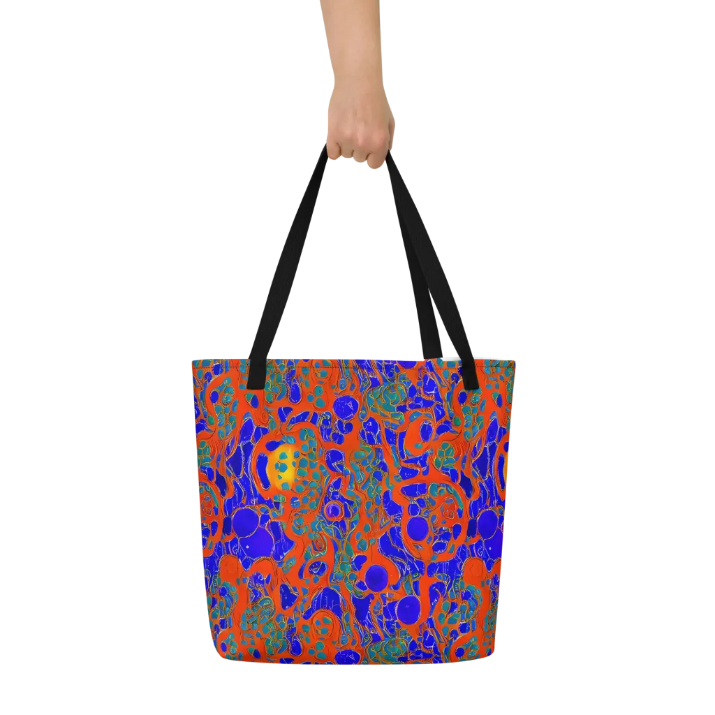 Burning Mosaic on Large Tote Bag W/ Pocket — Front