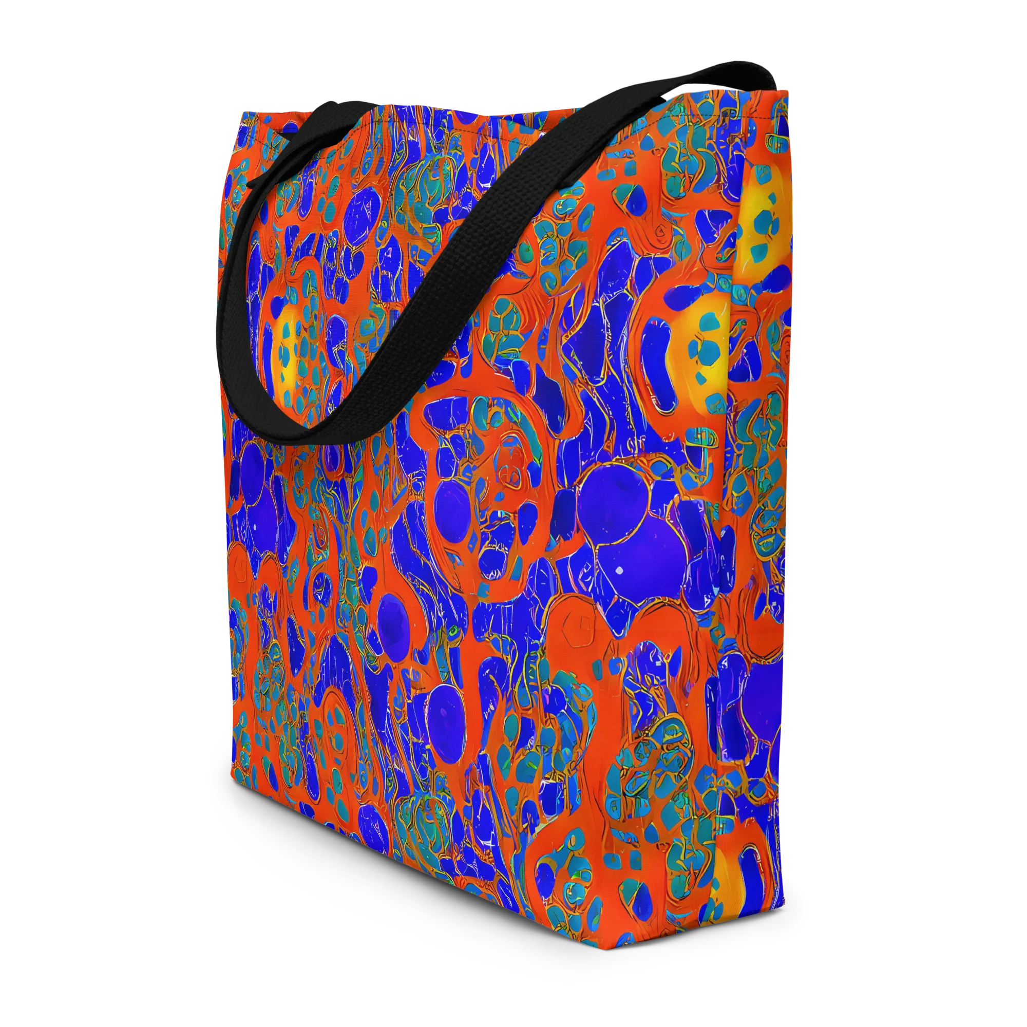 Burning Mosaic on Large Tote Bag W/ Pocket — Front