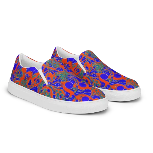 Burning Mosaic on a Women's Slip-On Canvas Shoes