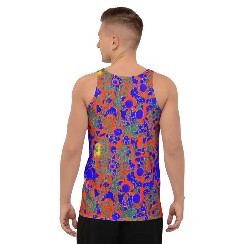 Burning Mosaic on Men's Tank Top — Back