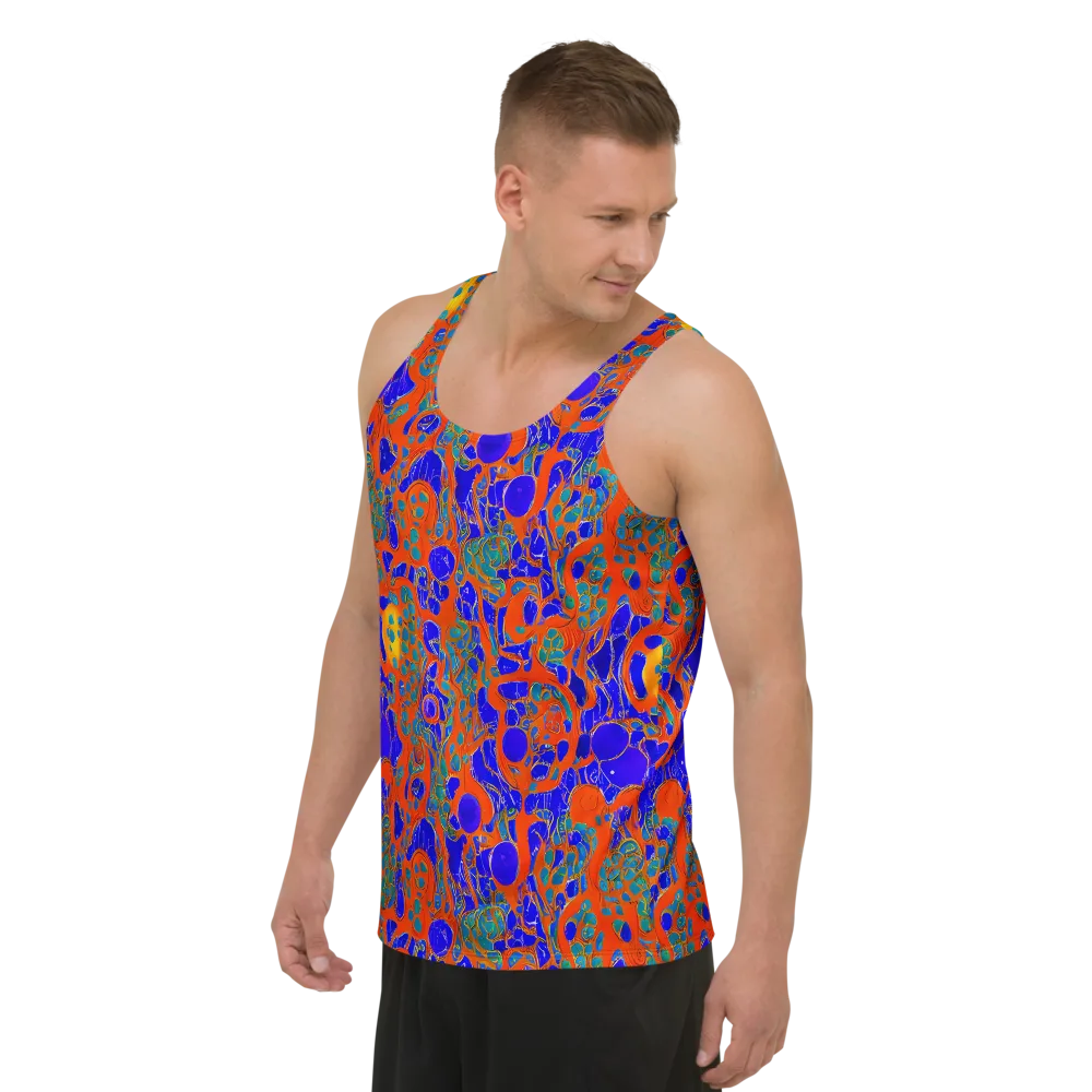 Burning Mosaic on Men's Tank Top — Left Front