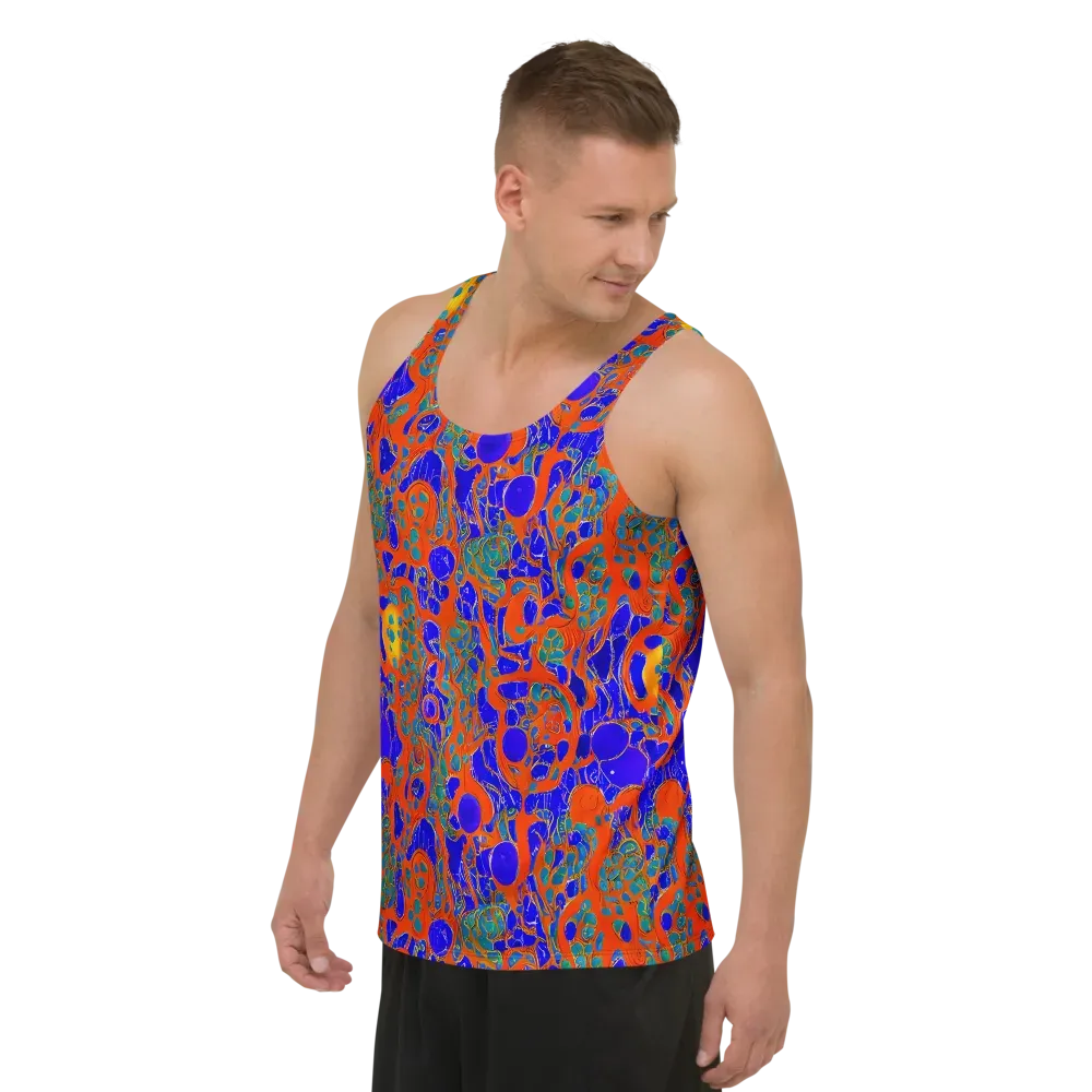 Burning Mosaic on Men's Tank Top — Left Front
