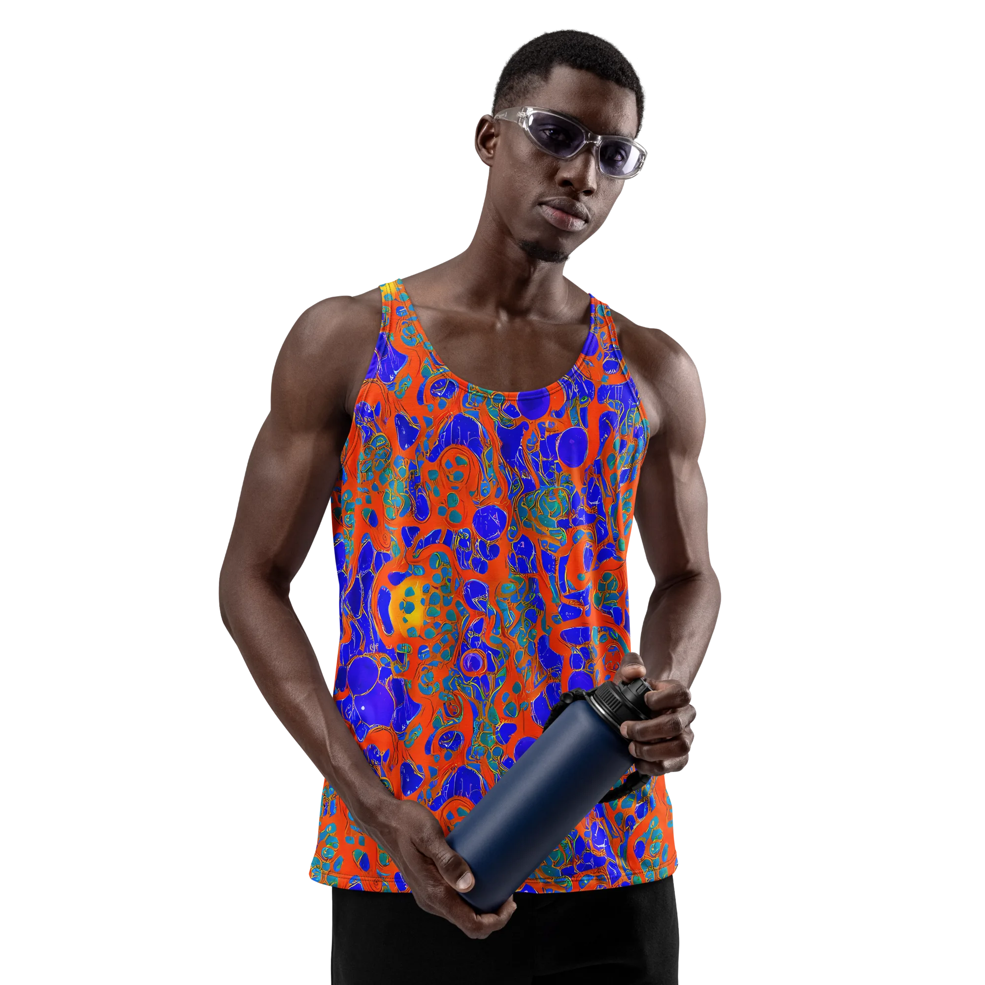 Burning Mosaic on Men's Tank Top — Front